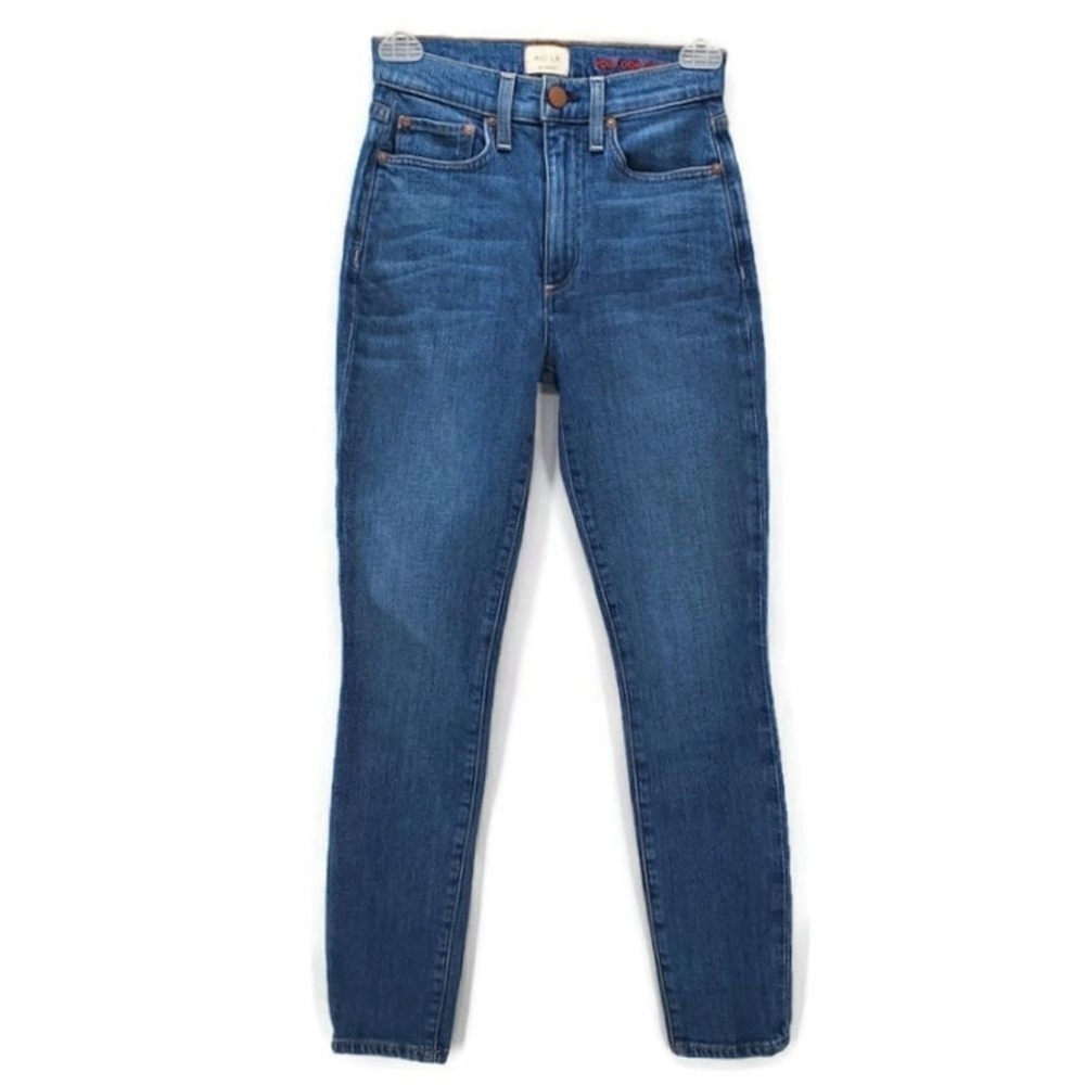 Alice + Olivia AO.LA Good High-Rise Skinny Ankle Dark Wash Jeans